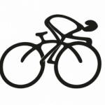 Kirk's cyclist logo