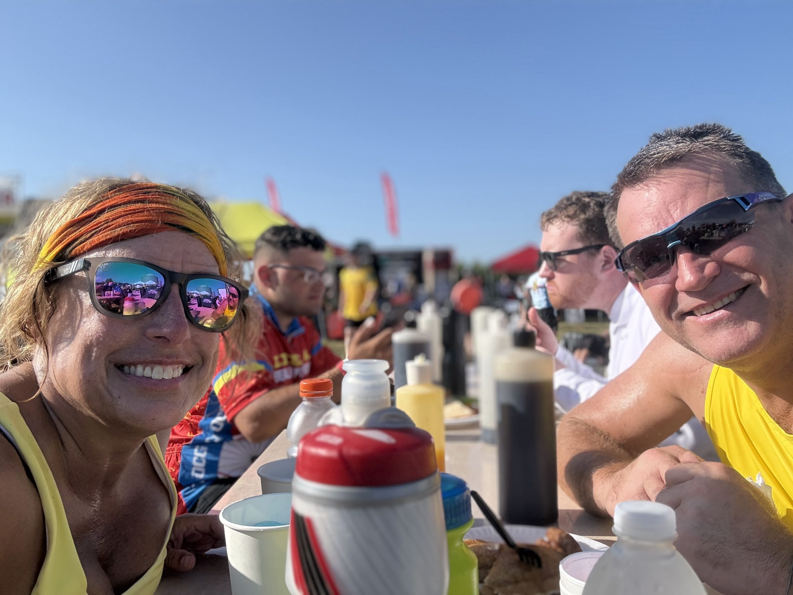 Kirk and Kim taking a break during the ride