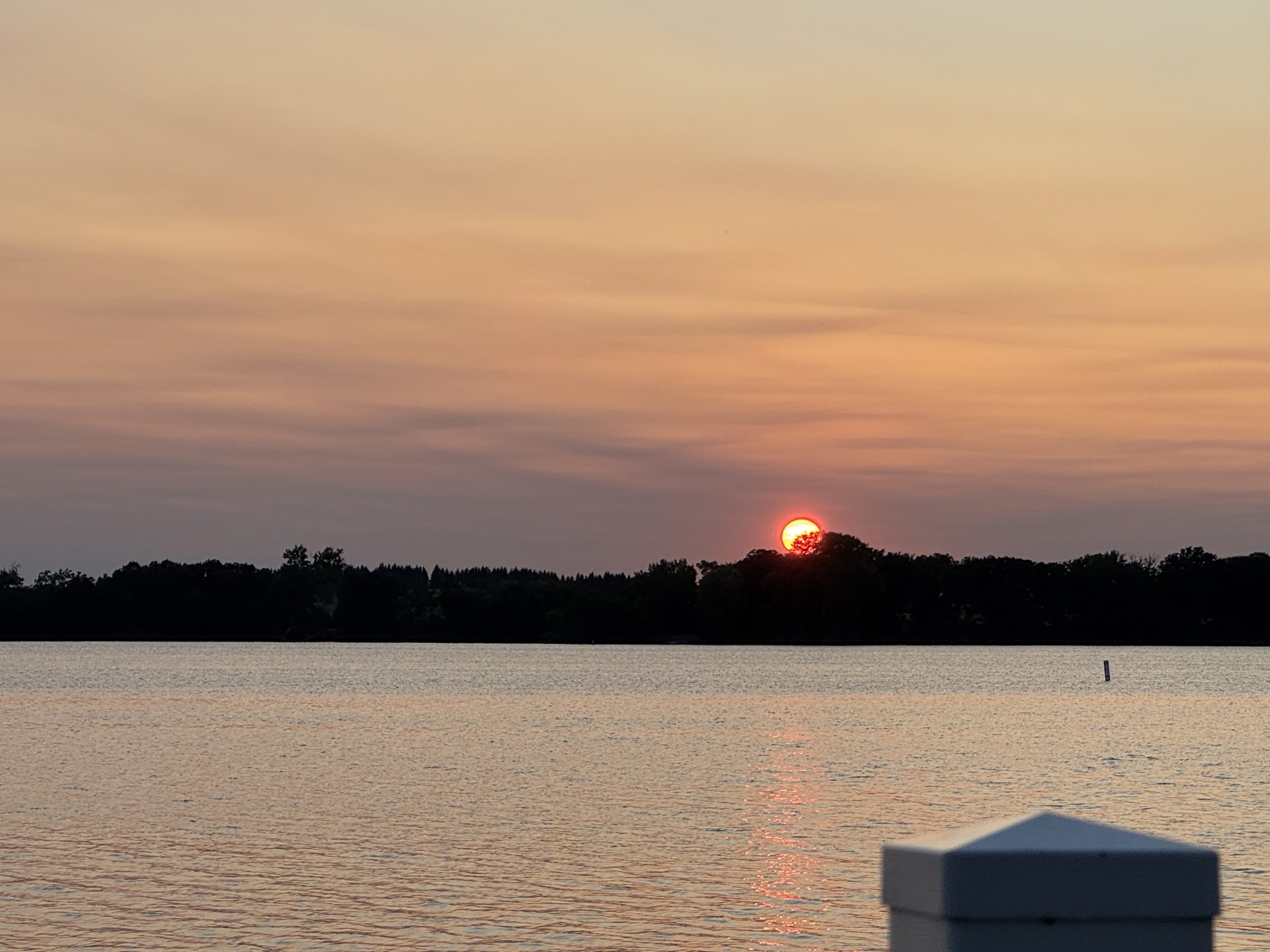 Sunset over the lake