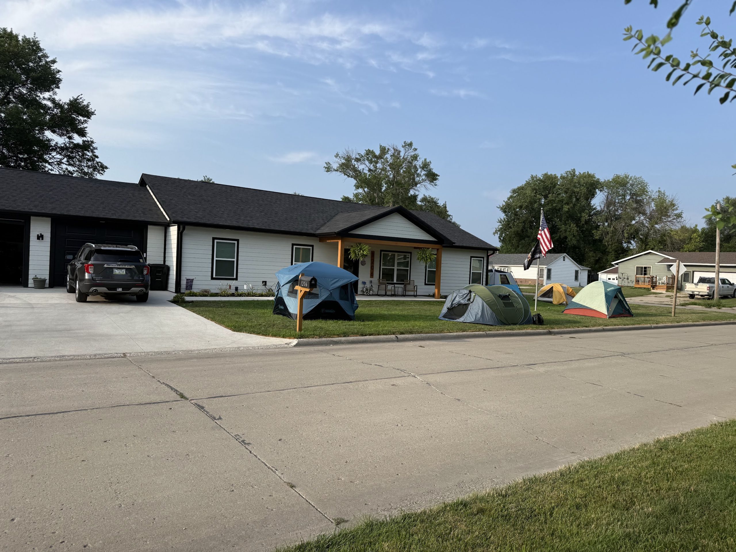 Team tents and RAGBRAI setup