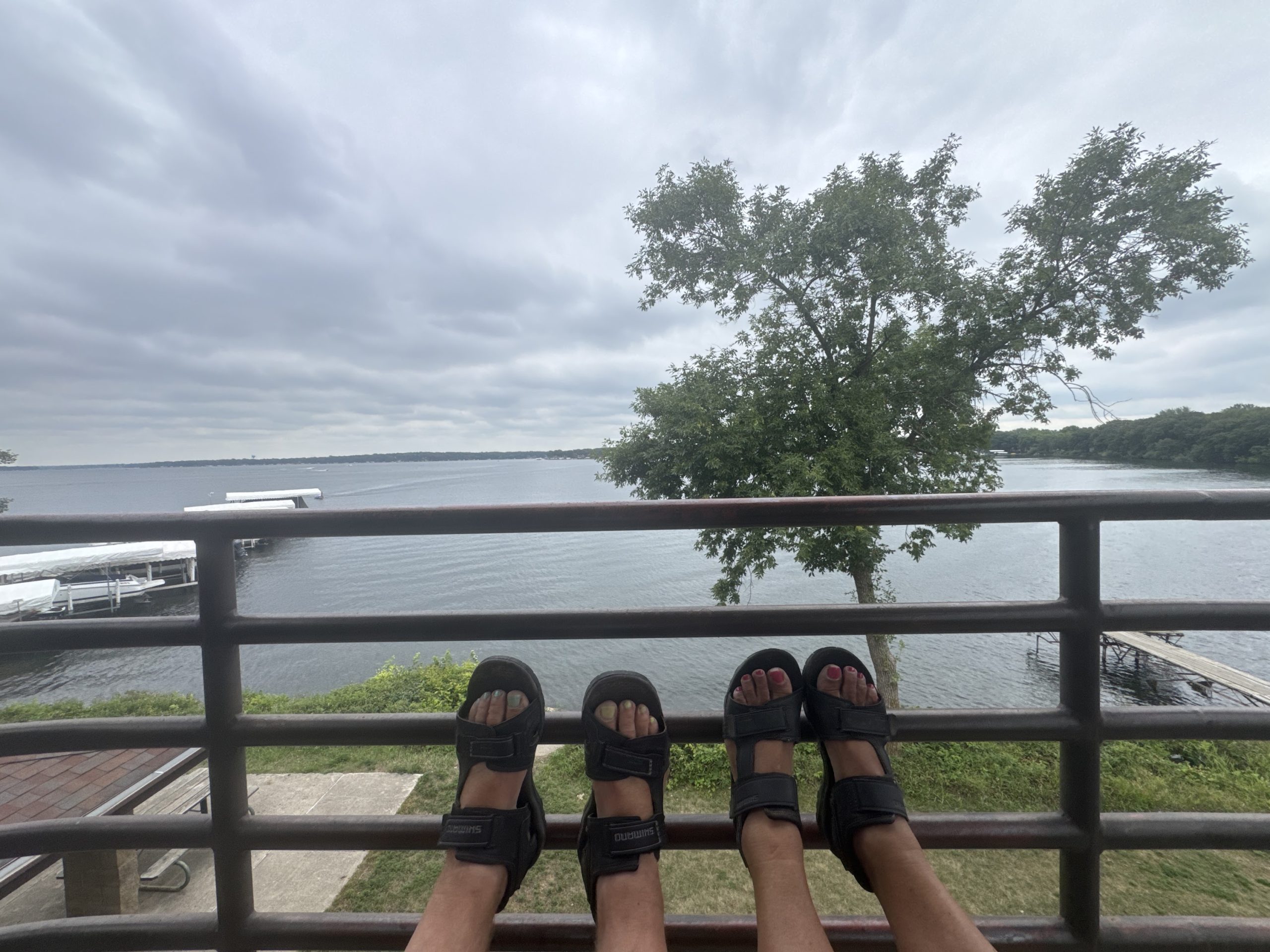 A quiet stop overlooking the lake