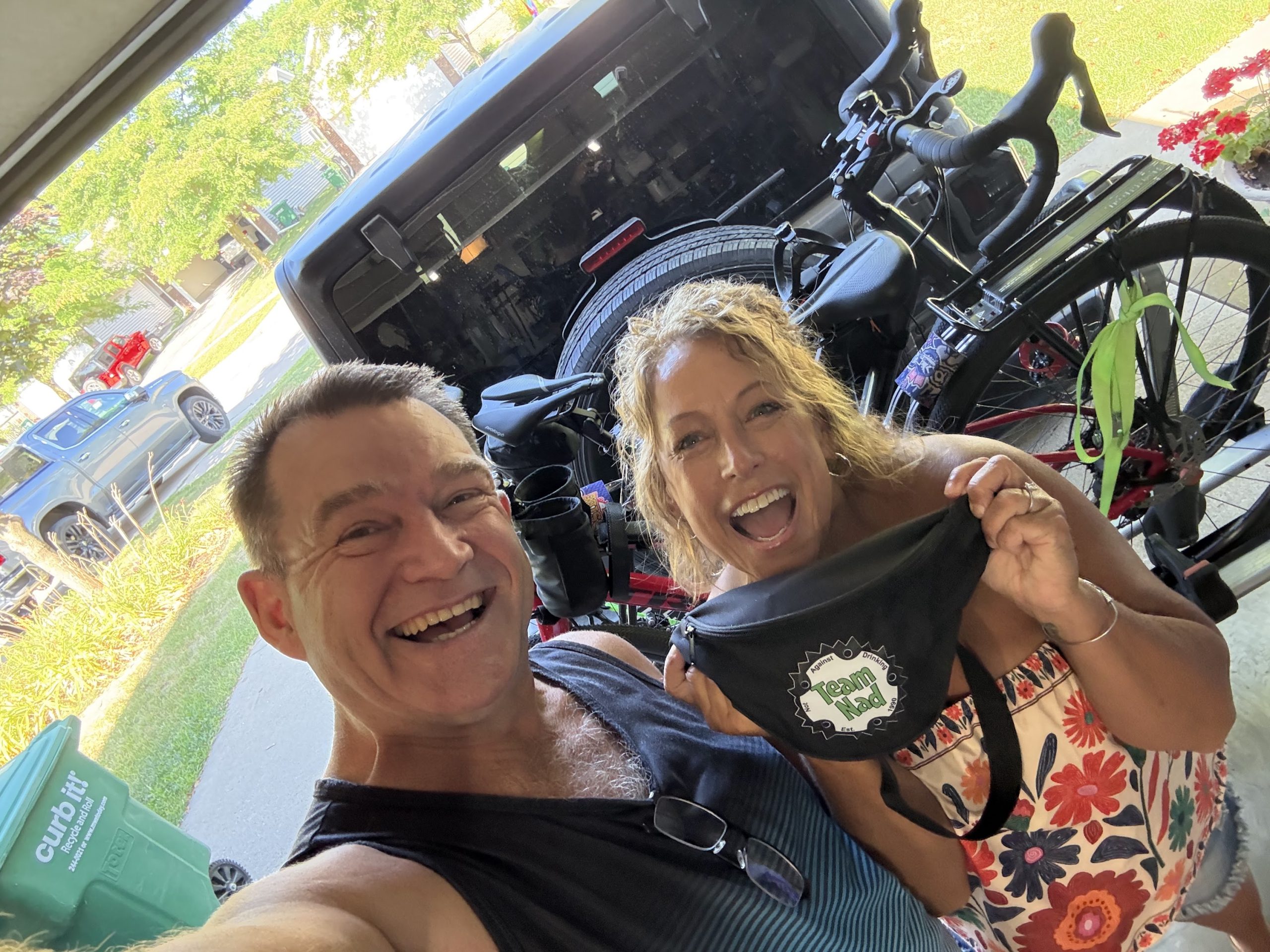 Kirk and Kim ready to start the RAGBRAI adventure
