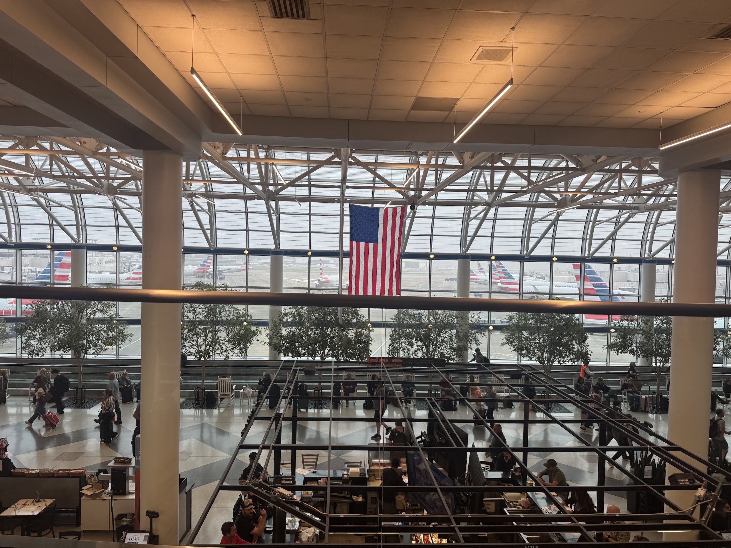 Charlotte airport during the trip home