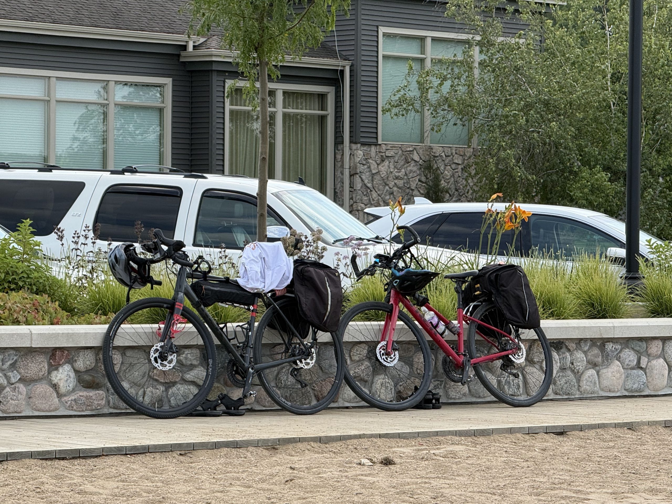 Their bikes during the Okoboji ride