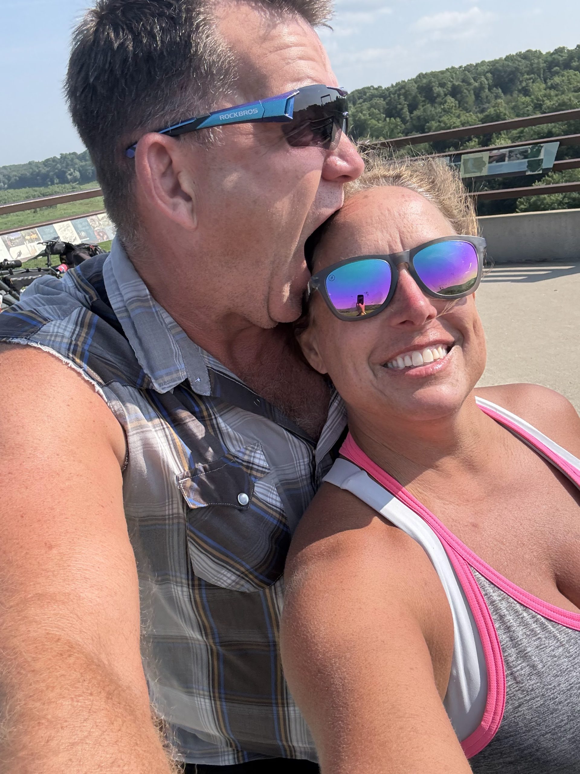 Kirk and Kim together during the Tuesday ride