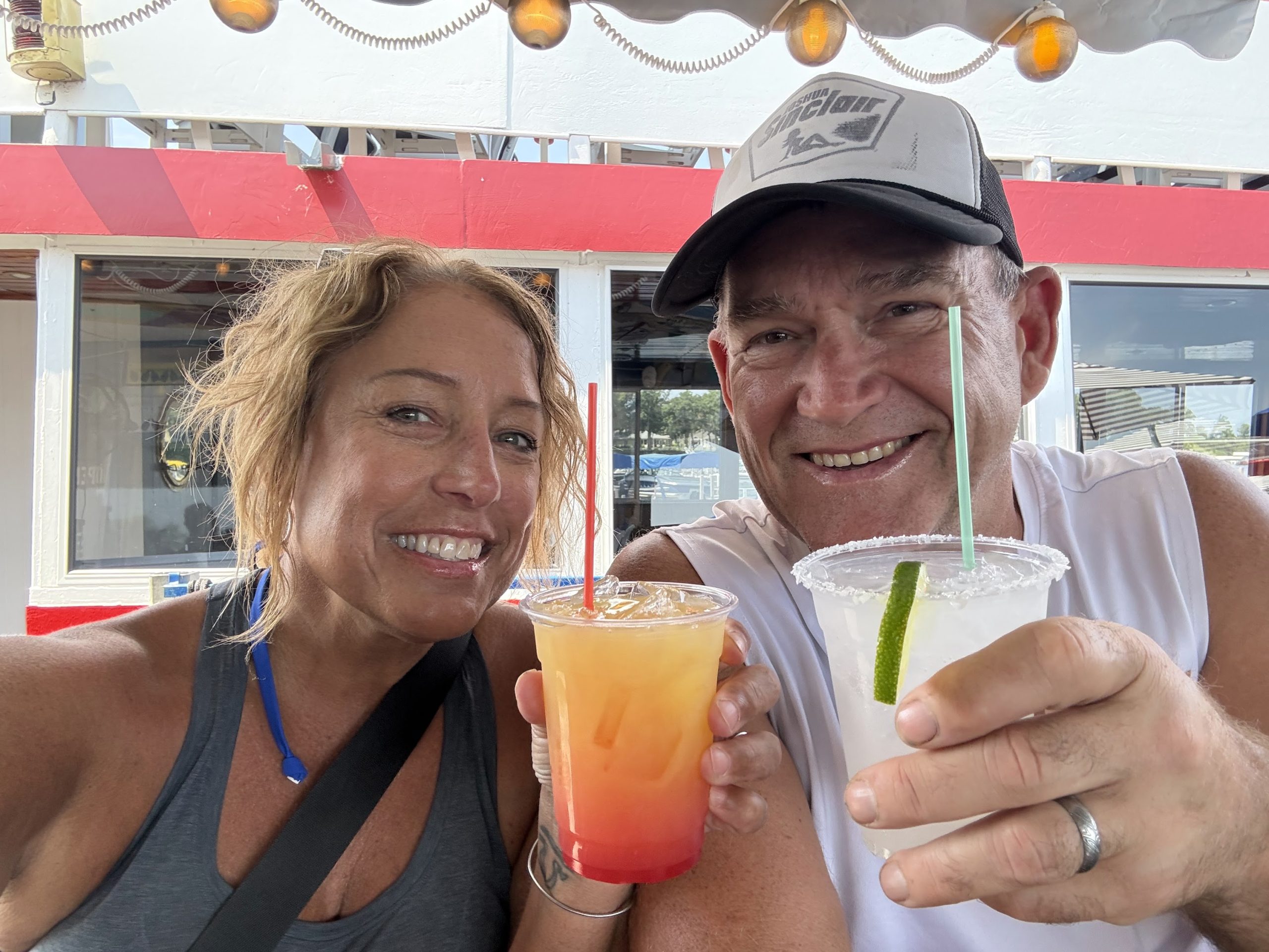 Kirk and Kim with cocktails