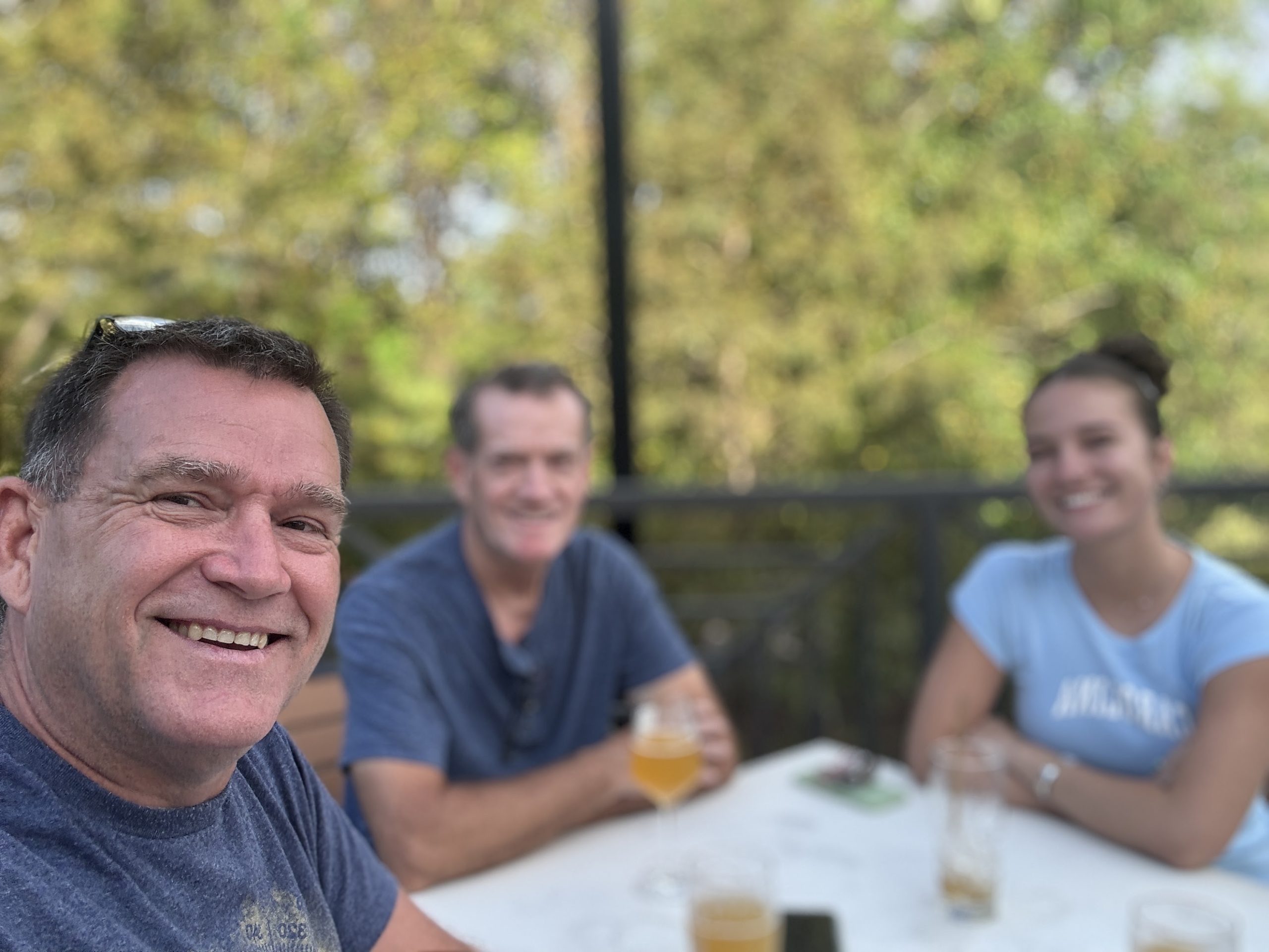 Family catching up over drinks
