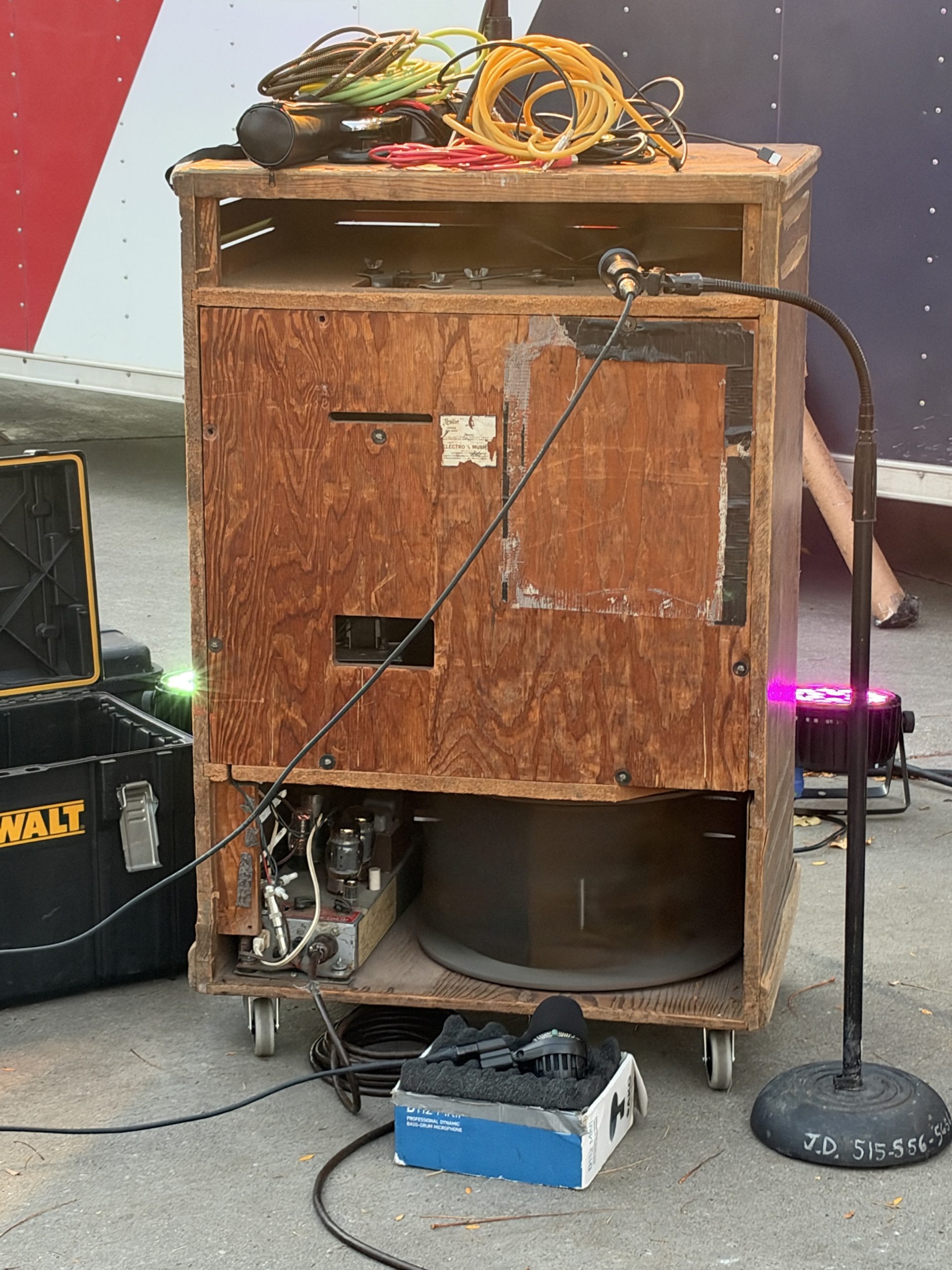 The Leslie speaker, a wonderfully unusual piece of stage gear